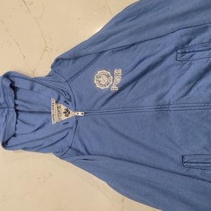 Blue lightweight zip up coat